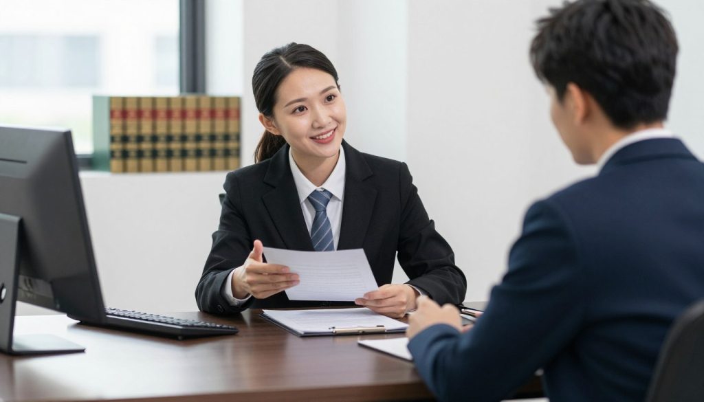 Abogado de estate planning trabajando con cliente en oficina profesional