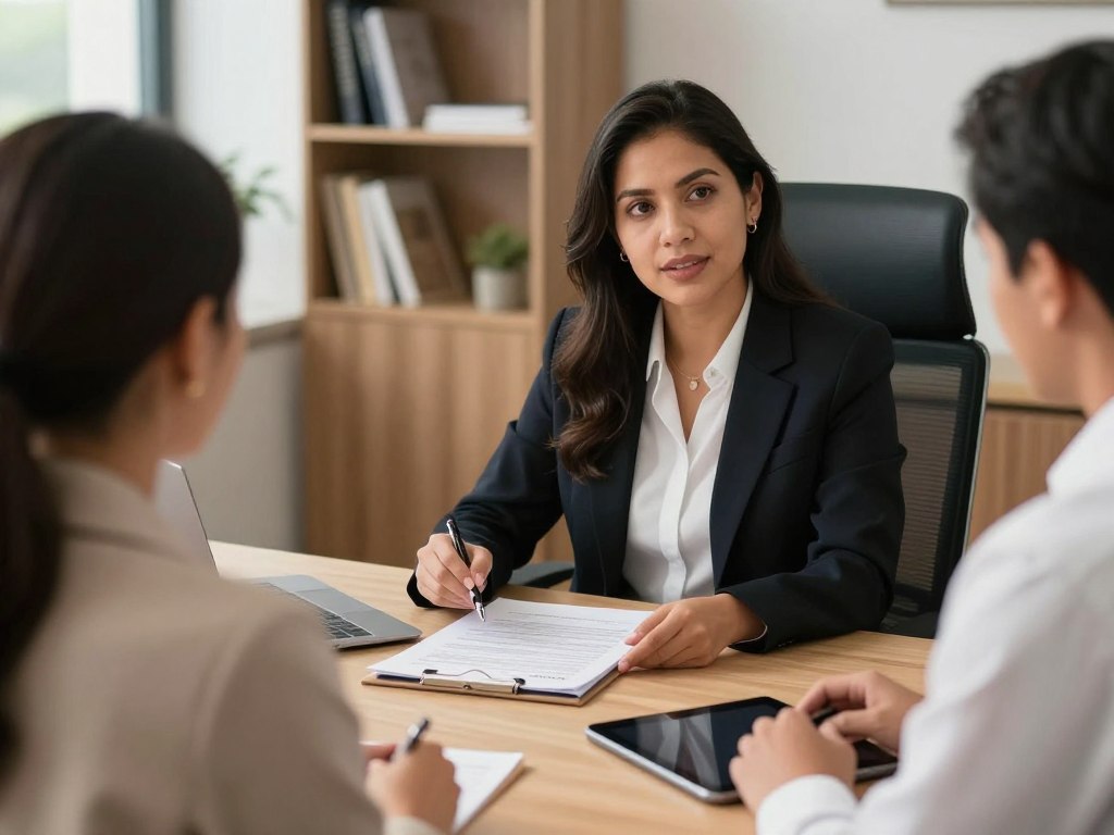 Abogado de fideicomisos explicando planificación patrimonial a cliente