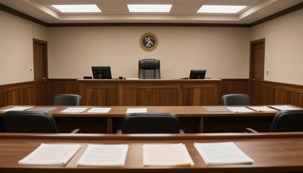 Corte de probate en Estados Unidos con documentos legales