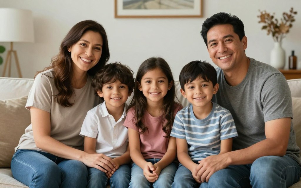 Familia protegida por planificación patrimonial con living trust