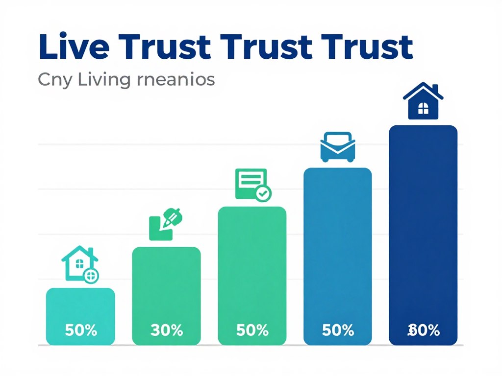 Gráfico mostrando rangos de precios para crear un living trust en Estados Unidos