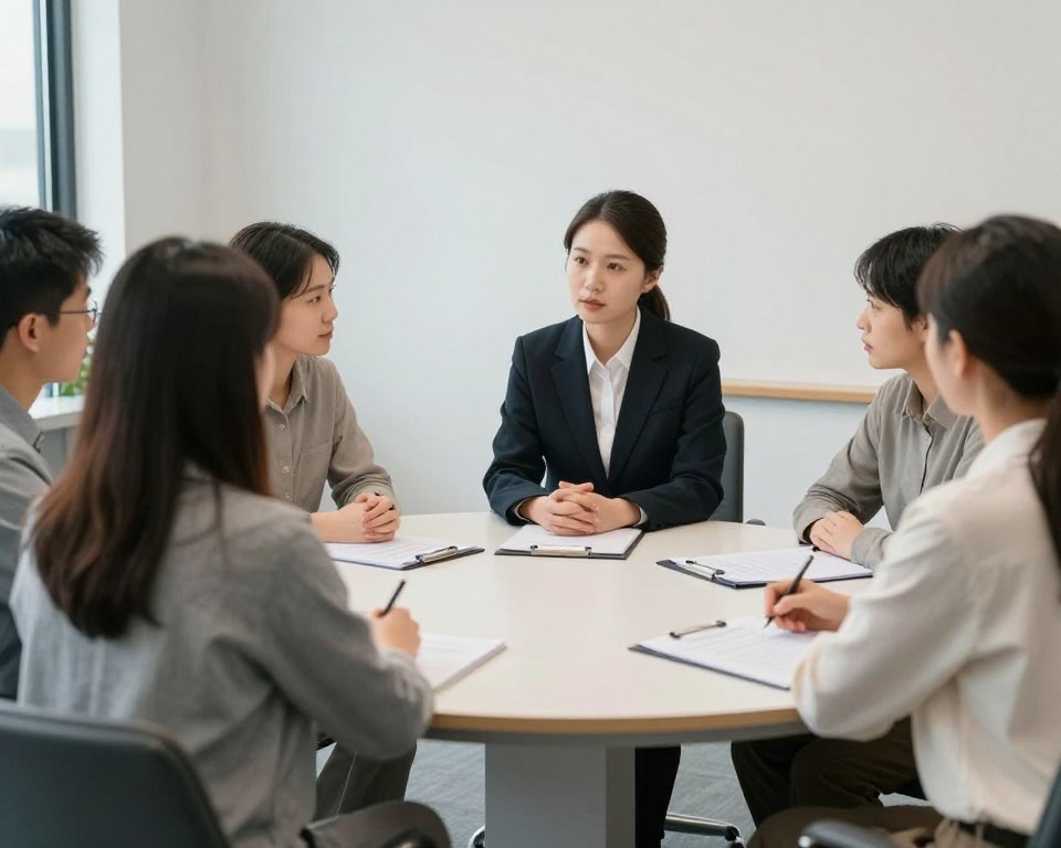 Mediación familiar con abogado facilitando resolución de disputa de herencia