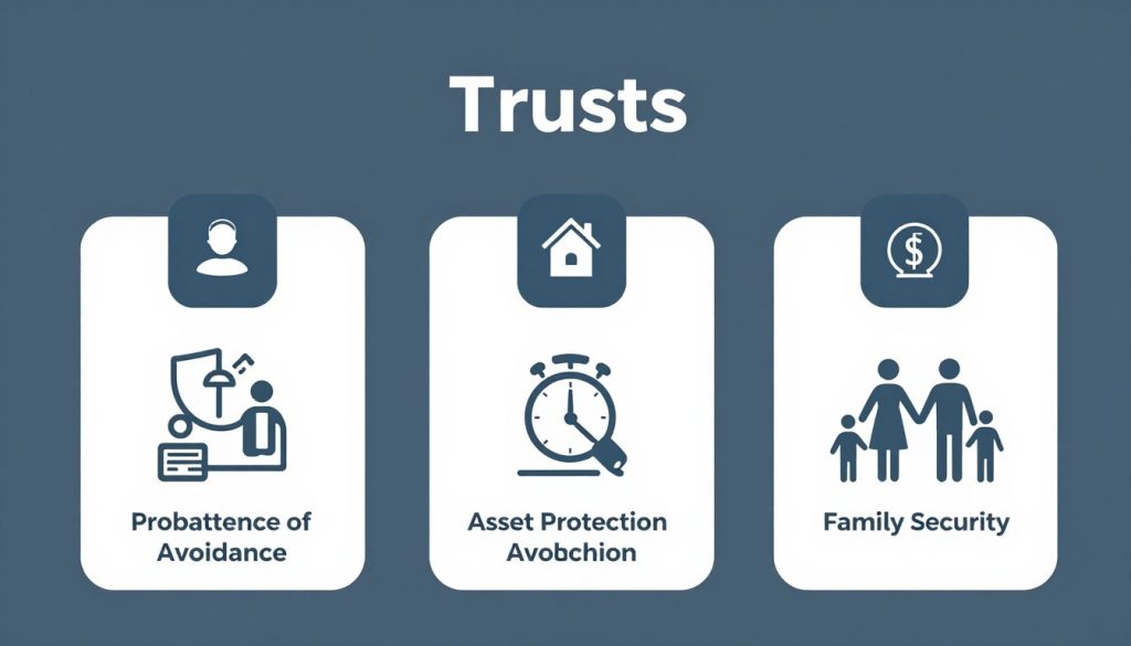 Representación gráfica de beneficios del fideicomiso para familias