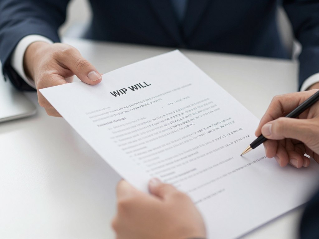 abogado de testamentos revisando documentos legales