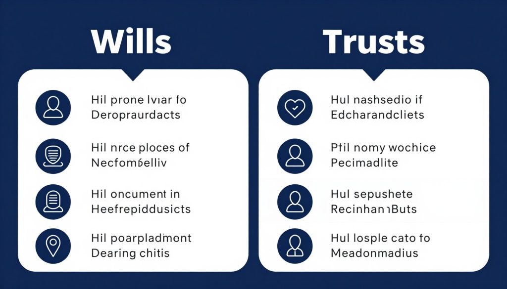 comparación testamentos fideicomisos lado a lado