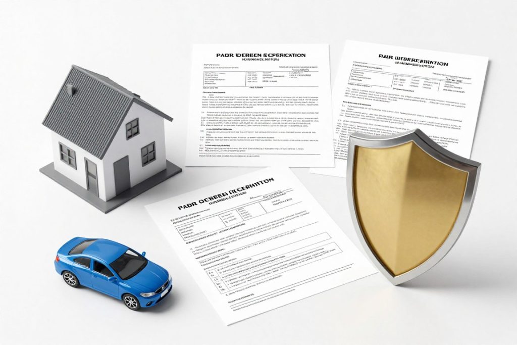 concepto de protección patrimonial con activos y documentos legales