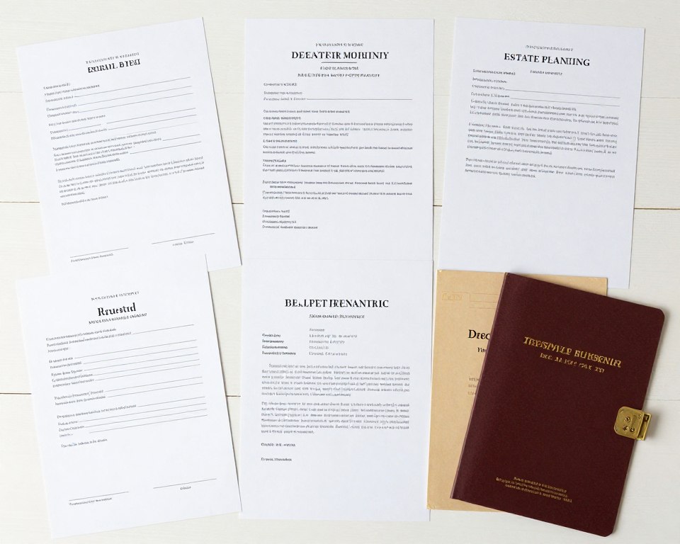 documentos de planificación patrimonial completos y organizados