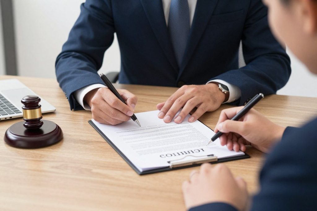 firma de documentos legales de protección patrimonial