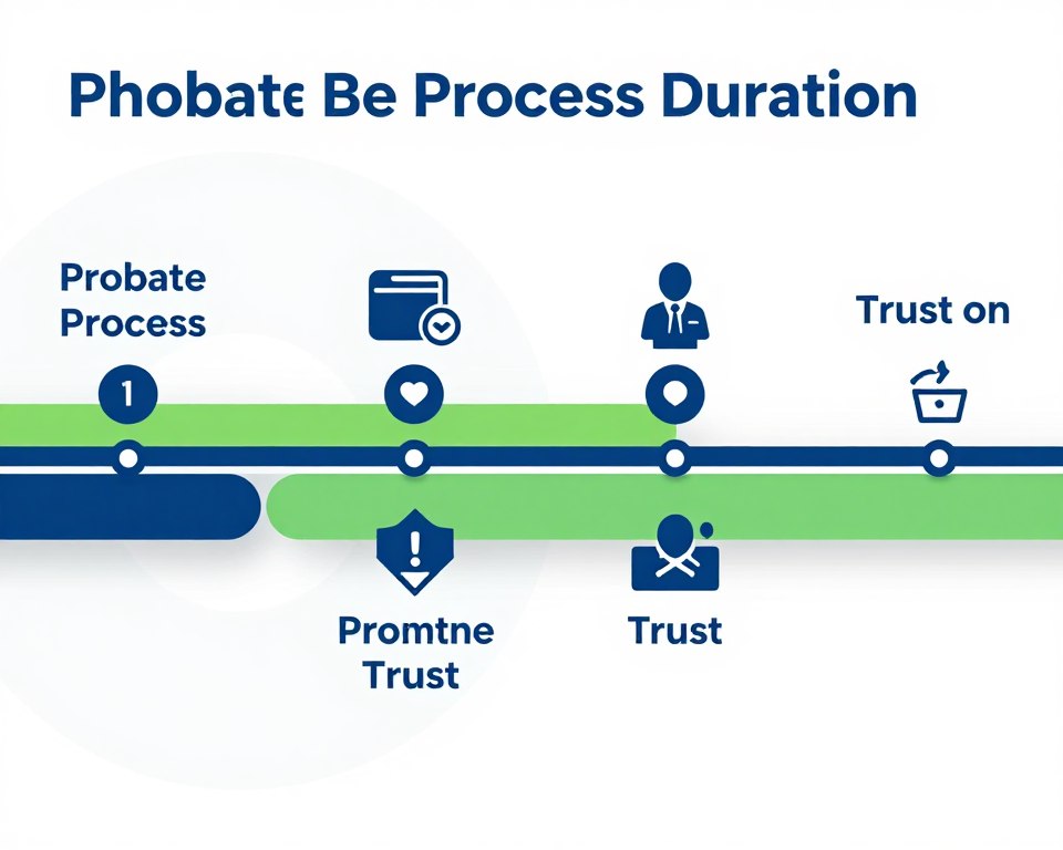 línea de tiempo proceso testamento versus fideicomiso