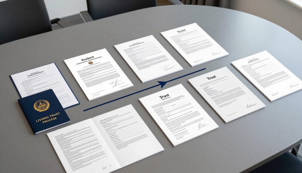 proceso de transferencia de bienes a living trust en Estados Unidos